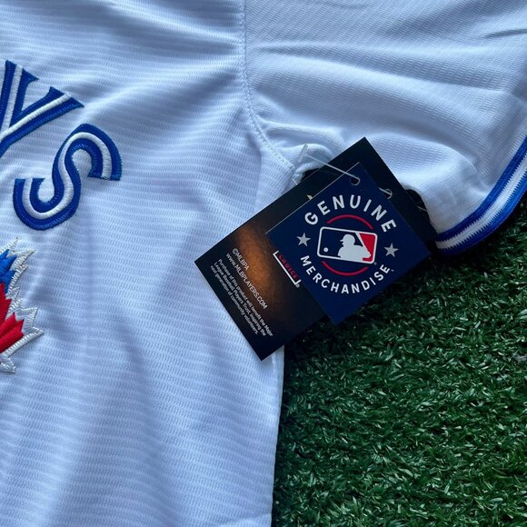 Toronto Bluejays Away White Baseball Jersey - Fan Shirt - New - Picture 3 of 5